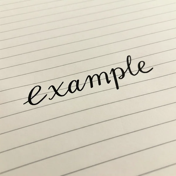 Example of baseline cursive letter connections in a word