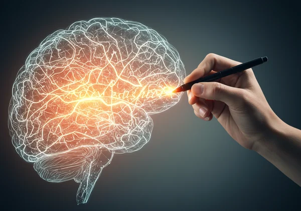 Brain pathways strengthening with cursive, enhancing memory