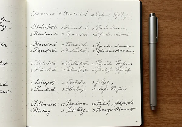 Notebook open showing tracked cursive writing progress