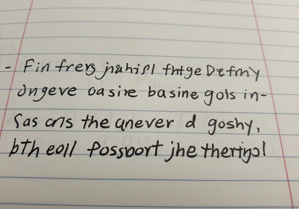 example of text with an uneven baseline in cursive